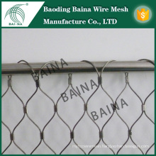 hand woven ss 304 cable mesh/handmade rope mesh for zoo/wire fence panels made in china